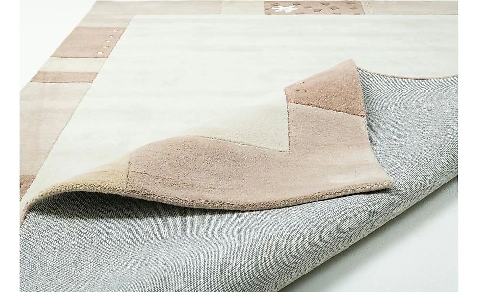 THEKO Wollteppich  Royal Ganges ¦ beige ¦ Viskose ¦ Maße (cm): B: 70 H: 1,3 günstig online kaufen
