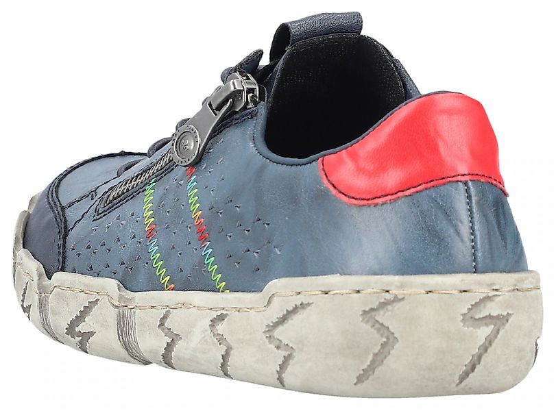 Rieker Sneaker, Freizeitschuh, Halbschuh, Schlupfschuh, mit bunter Ziernaht günstig online kaufen