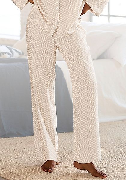 LASCANA Pyjamahose Mit edlem Allover-Muster günstig online kaufen