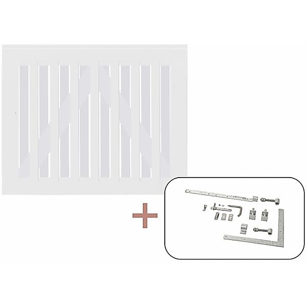 Einzeltor Nagano Nadelholz Weiß 100 cm x 80 cm günstig online kaufen