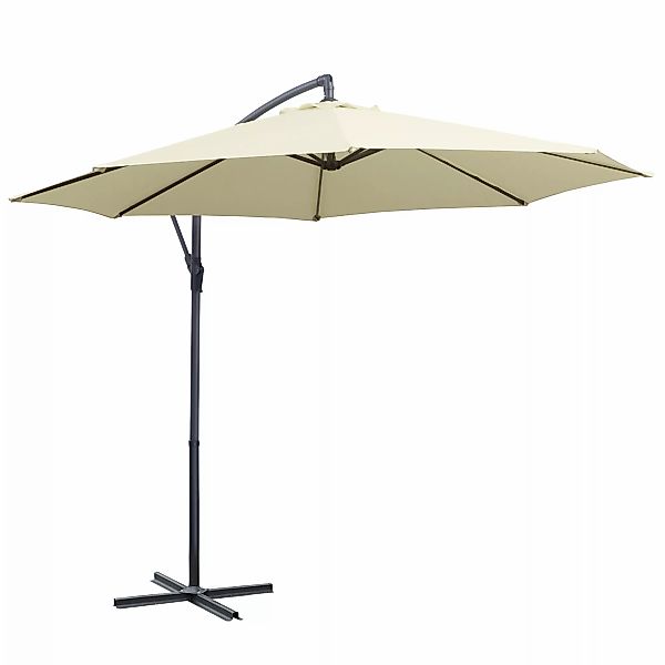 Outsunny Dezentrierter neigbarer drehbarer Gartenschirm mit einem Durchmess günstig online kaufen