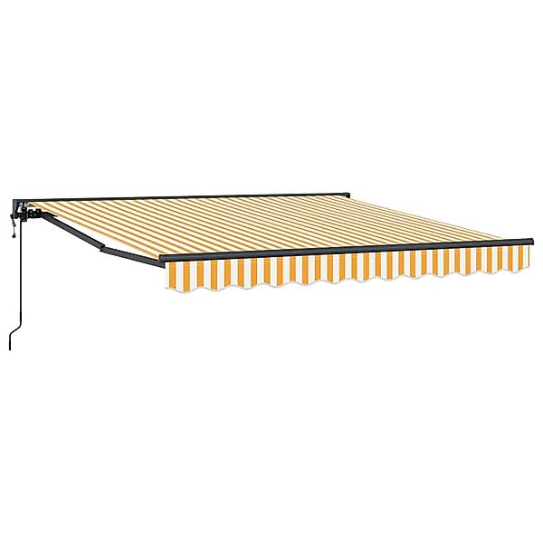vidaXL Einziehbare Markise Gelb und Weiß 350 x 250 cm 3330216 günstig online kaufen