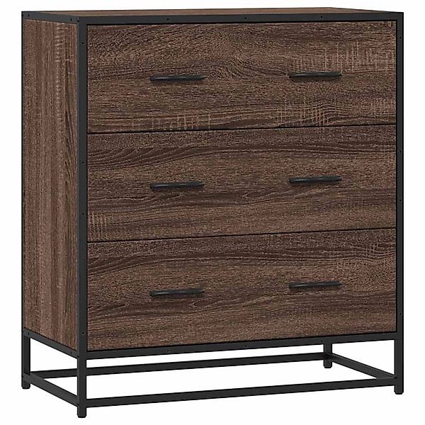 vidaXL Sideboard Braun Eichen-Optik 68x35x76 cm Holzwerkstoff & Metall 8489 günstig online kaufen