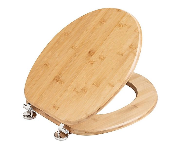 WENKO WC-Sitz Toilettensitz aus FSC-zertifiziertem Bambus WC-Sitz Rostfrei, günstig online kaufen