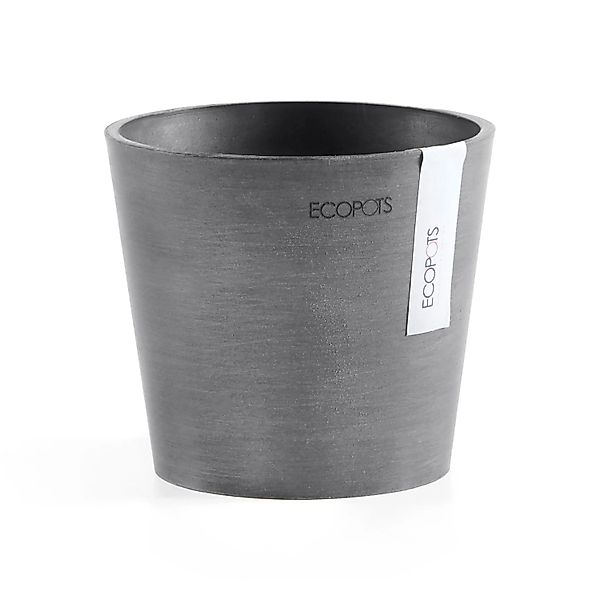 Ecopots Pflanztopf Amsterdam Ø 13 cm x 11 cm Grau günstig online kaufen
