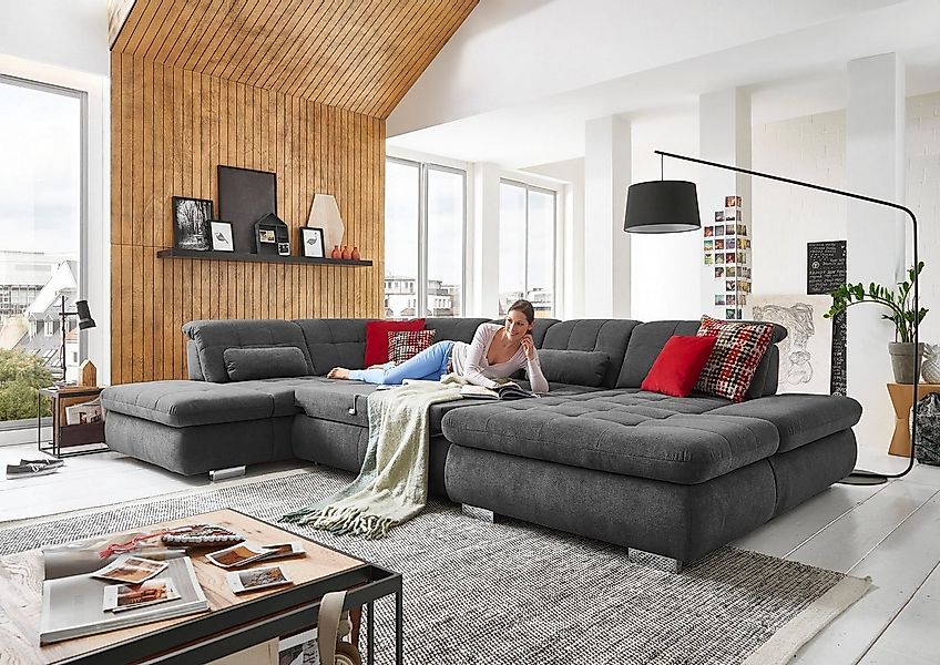 Die PlanBar Wohnlandschaft MP-IN17004 U-Form, wahlweise mit Funktionen, Kal günstig online kaufen