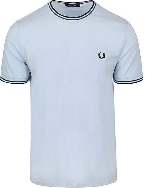 Fred Perry M1588 Twin Tipped T Shirt Hellblau - Größe L günstig online kaufen