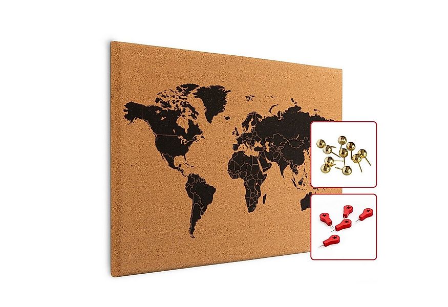 ALLboards Pinnwand ALLboards Pinnwand mit Farbigem Holz Rahmen Korktafel günstig online kaufen