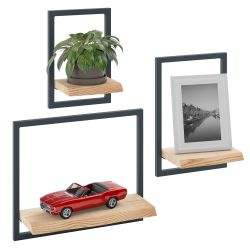 LAMO Manufaktur Wandregal Holz Set 3 günstig online kaufen