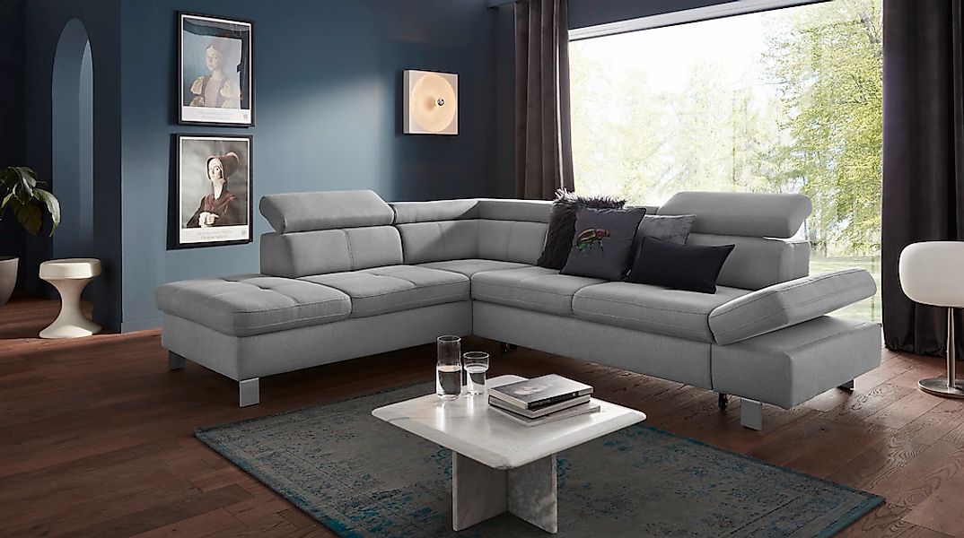 exxpo - sofa fashion Ecksofa "Fiji, L-Form", mit Kopf- bzw. Rückenverstellu günstig online kaufen