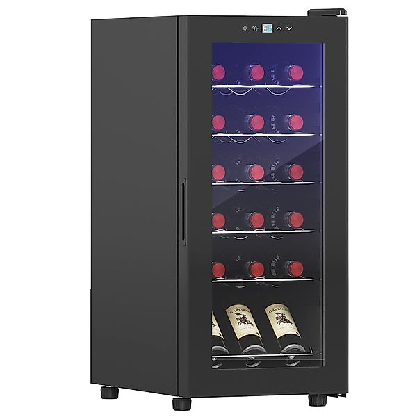 HOMCOM Weinkühlschrank, Kompressor für 18 Flaschen, 50 L Getränkekühlschran günstig online kaufen