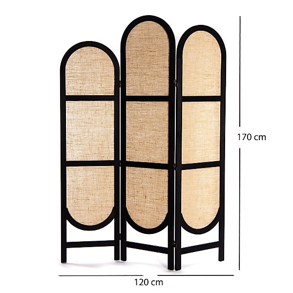 CREEDWOOD Paravent RAUMTEILER "ARCO", Leinen, 170 günstig online kaufen