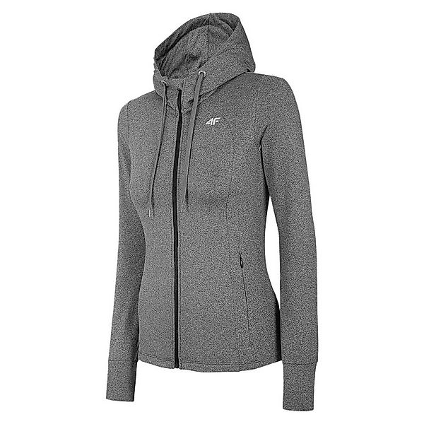 4f Sweatshirt Mit Durchgehendem Reißverschluss XL Middle Grey Melange günstig online kaufen