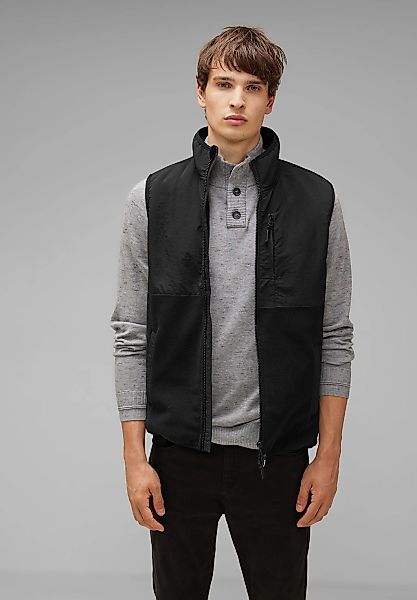 STREET ONE MEN Kurzweste, aus softem Materialmix günstig online kaufen