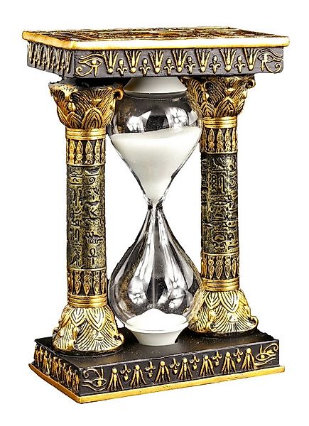 Figuren Shop GmbH Sanduhr Ägyptische Sanduhr mit Ankh und Auge des Ra Symbo günstig online kaufen