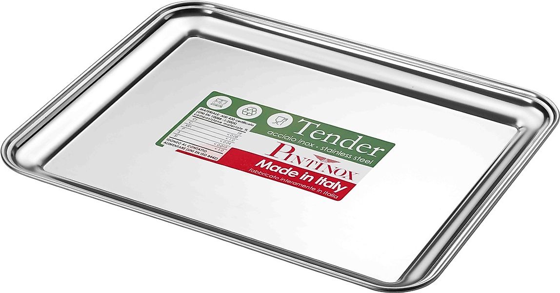 PINTINOX Servierplatte "Vassoi Tender" eckig, Edelstahl, spülmaschinengeeig günstig online kaufen