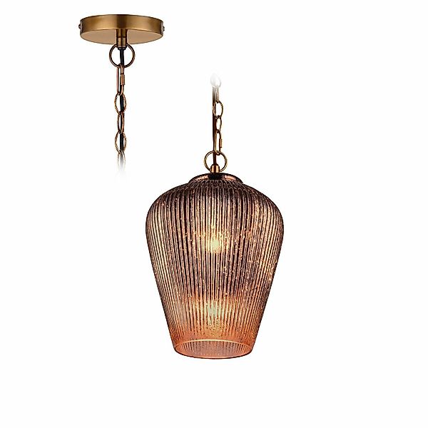 Mirabeau Hängeleuchten Hängelampe Velimar braun günstig online kaufen