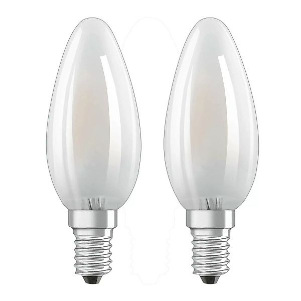Osram LED-Leuchtmittel E14 Kerzenform 4 W 470 lm 2er Set 10 x 3,5 cm (H x Ø günstig online kaufen