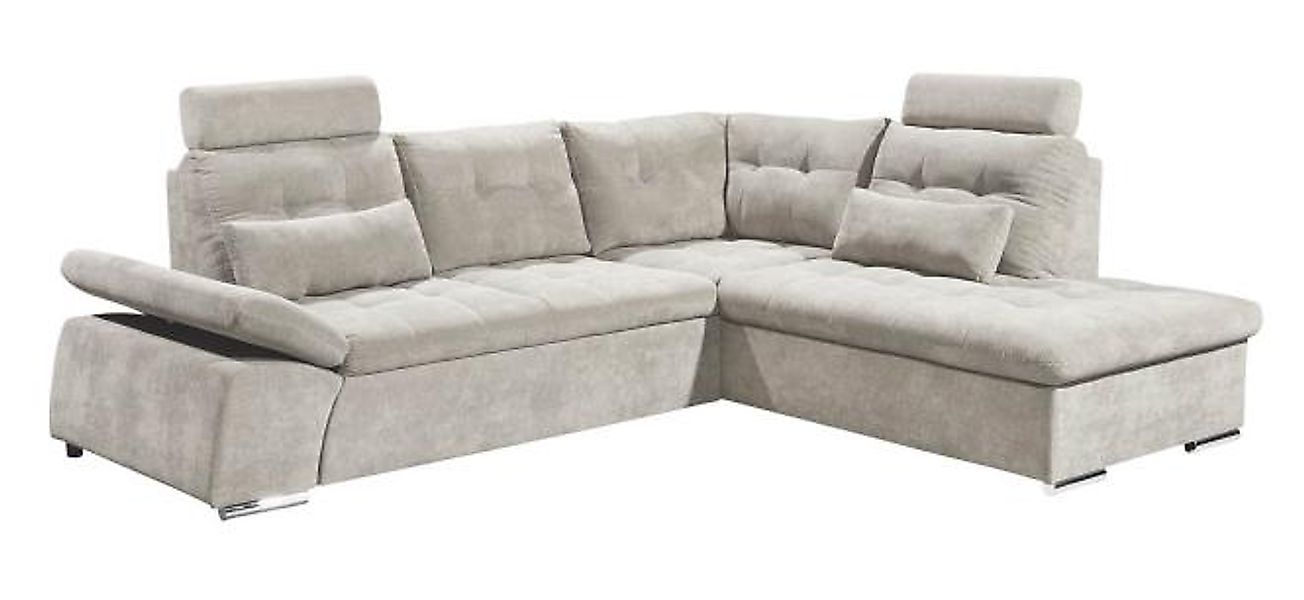 Eckcouch 260 x 219 cm Grau NOBIE günstig online kaufen