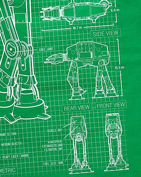 style3 T-Shirt AT-AT blaupause walker star günstig online kaufen