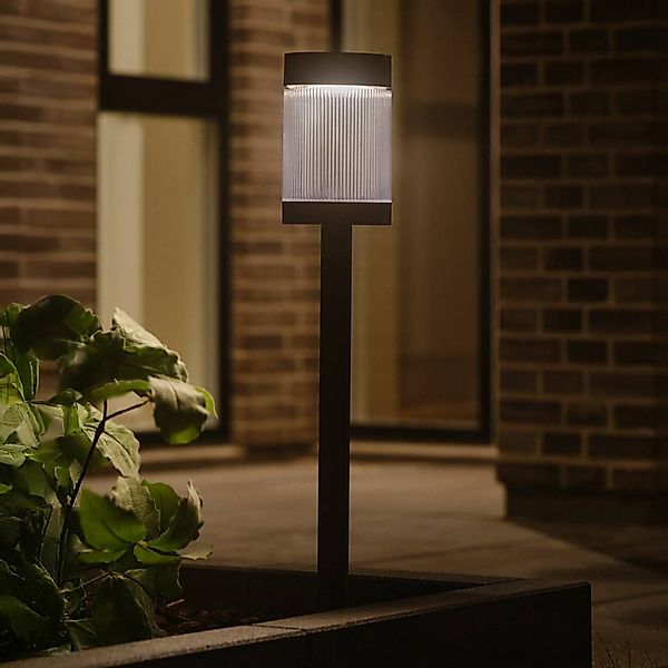 Solar-Wegeleuchte Coupar, schwarz, Aluminium, IP44 günstig online kaufen