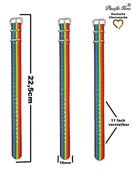 Pacific Time Uhrenarmband Wechselarmband Textil Nylon günstig online kaufen