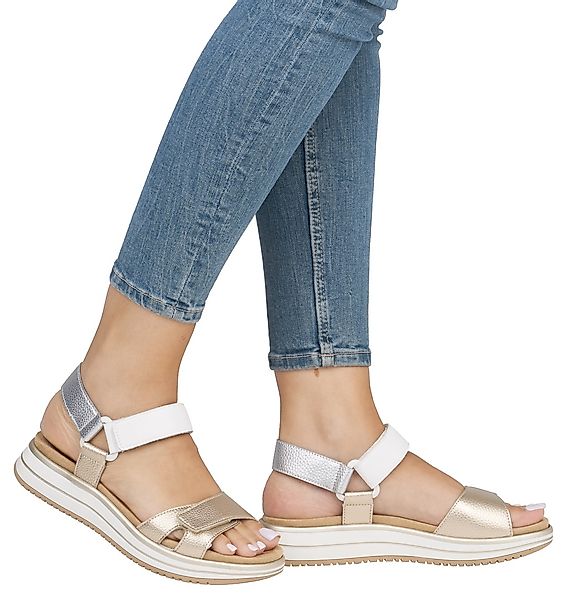 Remonte Elisabeth Hurley-Collection Riemchensandale, Keilabsatz, Klettschuh günstig online kaufen