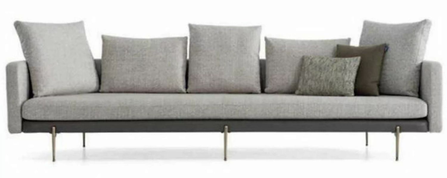 JVmoebel Sofa Luxus Sofa Grau Farbe Wohnzimmer Polster Textil 5 sitzer, 1 T günstig online kaufen