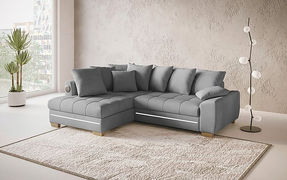 Mr. Couch Ecksofa »Nikita II, L-Form«, mit Kaltschaum, RGB-LED, Soundsystem günstig online kaufen