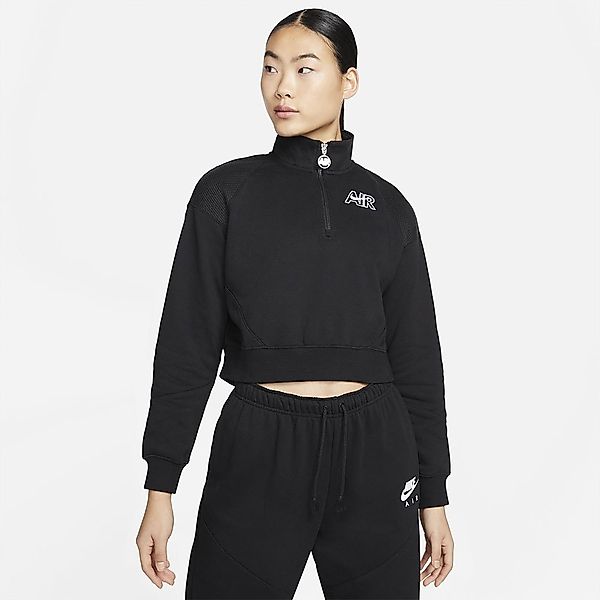 Nike Sportswear Air Fleece Langarm-t-shirt S Black / Black / White günstig online kaufen