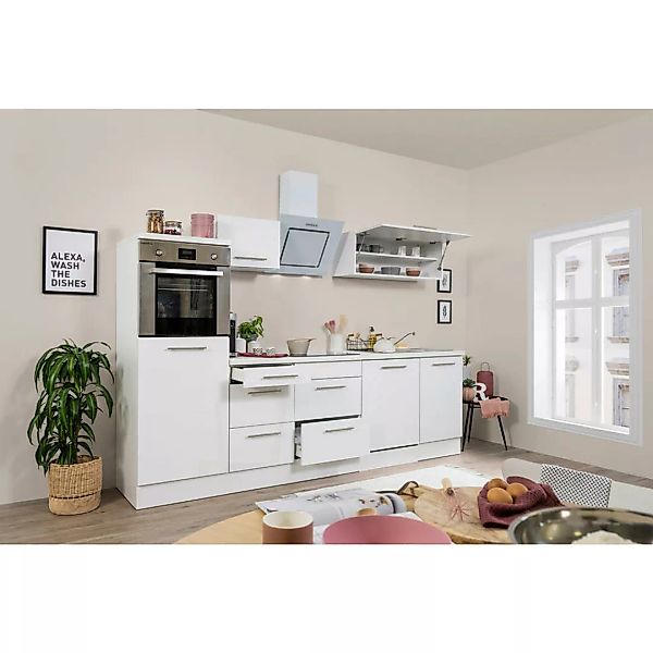 Respekta Küchenblock Premium weiß hochglänzend B/H/T: ca. 280x200x60 cm günstig online kaufen