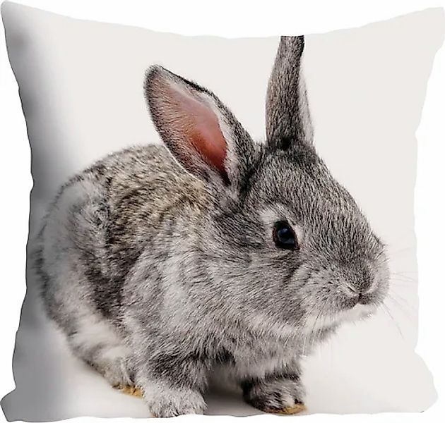 queence Dekokissen »Noel«, Kissenhülle,Kaninchen,Tiermotiv,Niedlich,Verspie günstig online kaufen