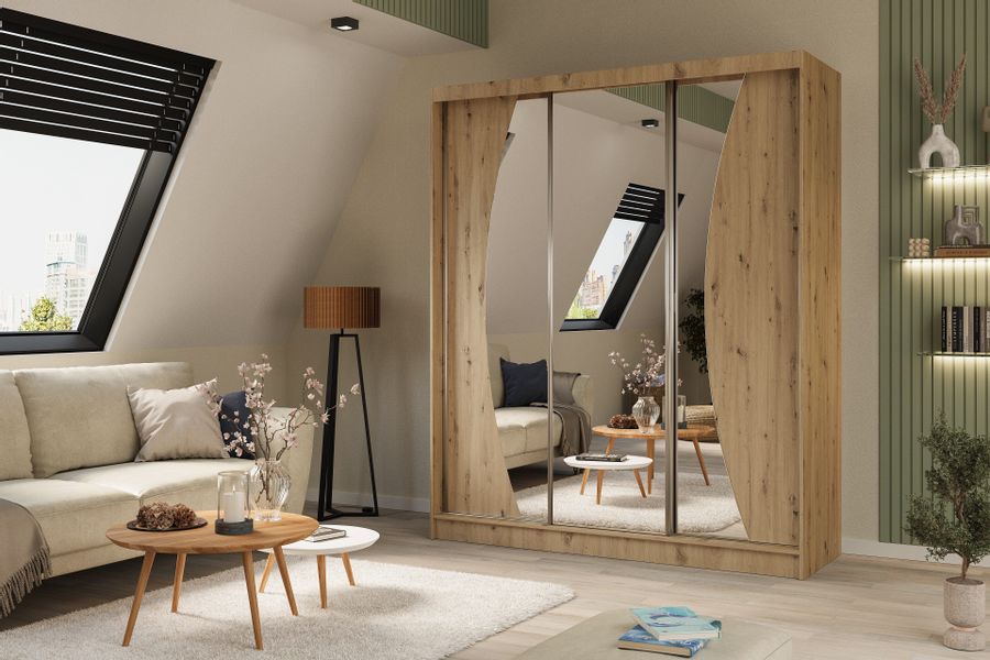ALTDECOR Schiebetürenschrank VOXI (Kleiderschrank Garderobenschrank mit günstig online kaufen