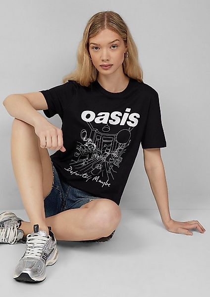 QS Kurzarmshirt T-Shirt Unisex Oasis® Band-Shirt günstig online kaufen