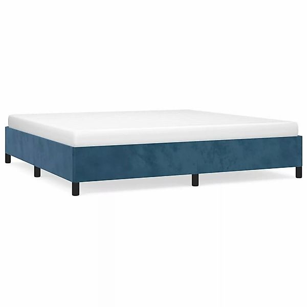 Vidaxl Bettgestell Dunkelblau 200x200 Cm Samt günstig online kaufen