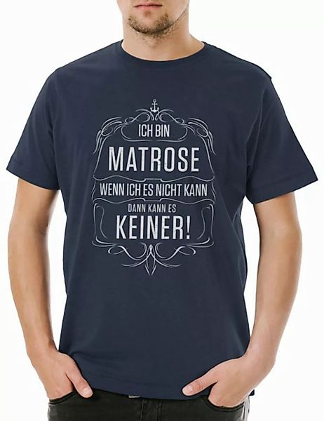 Urban Backwoods Print-Shirt Ich Bin Matrose Herren T-Shirt Seefahrt Arbeit günstig online kaufen