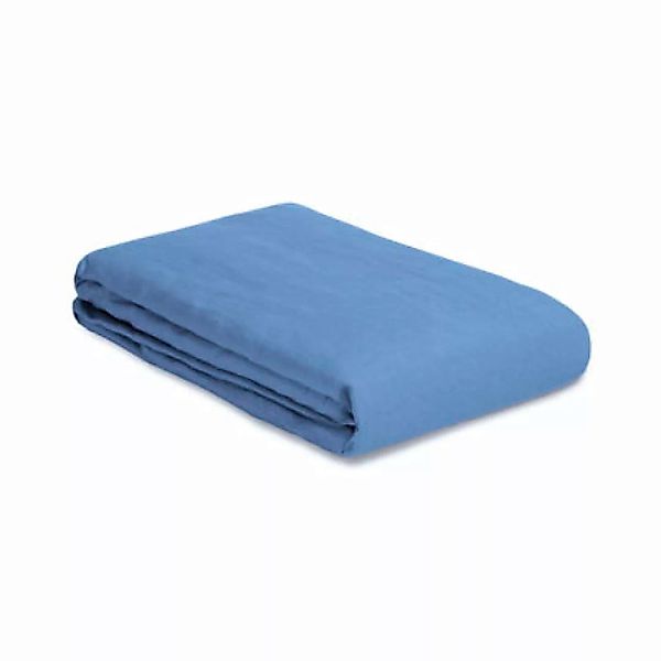 Bettbezug 260 x 240 cm  textil blau / Gewaschenes Leinen (zerknittertes Aus günstig online kaufen