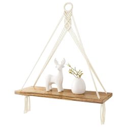 Coonoor Wanddekoobjekt Wandregal, Boho Makramee Holzregal günstig online kaufen