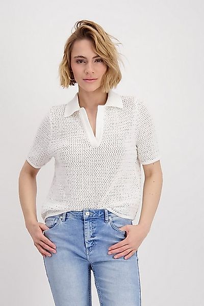 Monari Polokragenpullover Pullover Polo Nieten Mit Rundhalsausschnitt günstig online kaufen
