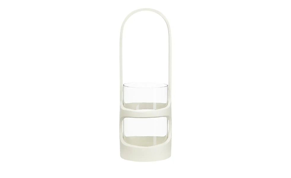 HOME STORY Windlicht mit Glaseinsatz   ¦ creme ¦ Aluminium,Glas ¦ Maße (cm) günstig online kaufen