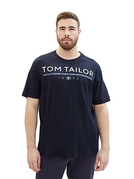 TOM TAILOR PLUS T-Shirt mit großem Logo-Print und Rundhalsausschnitt günstig online kaufen