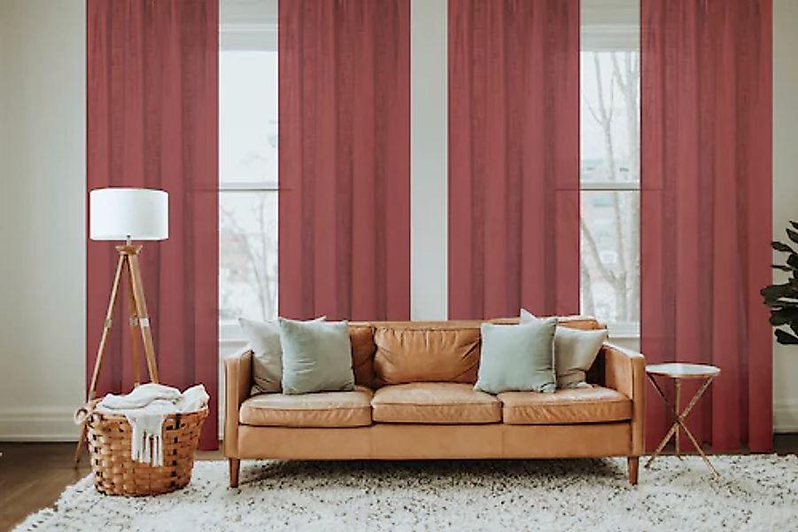 Home Basics Vorhang »SOFTY 2er Pack«, (2 St.), 2er Pack Kombibandschal SOFT günstig online kaufen