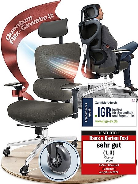 CLOUVOU Bürostuhl Ergonomisch, Schreibtischstuhl bis 150 kg - Testsieger (P günstig online kaufen