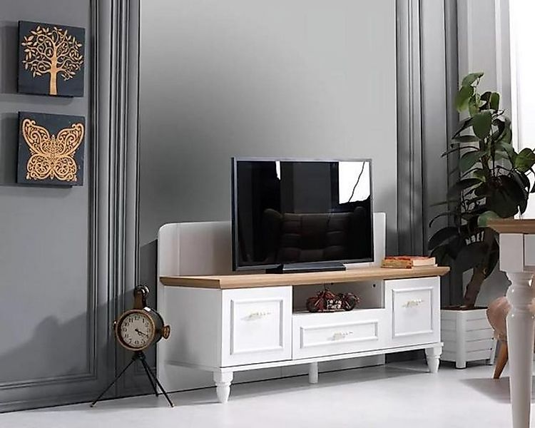 JVmoebel TV-Schrank Weiß TV Ständer Wohnzimmer Holzmöbel Luxus Modern Desig günstig online kaufen