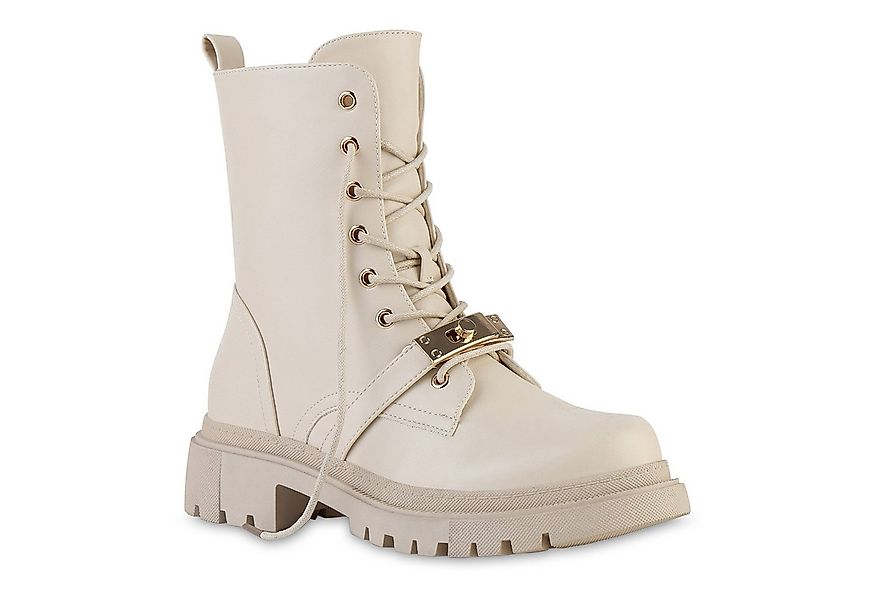 VAN HILL 841890 Schnürstiefelette Damen-Schnürstiefeletten mit Metallverzie günstig online kaufen