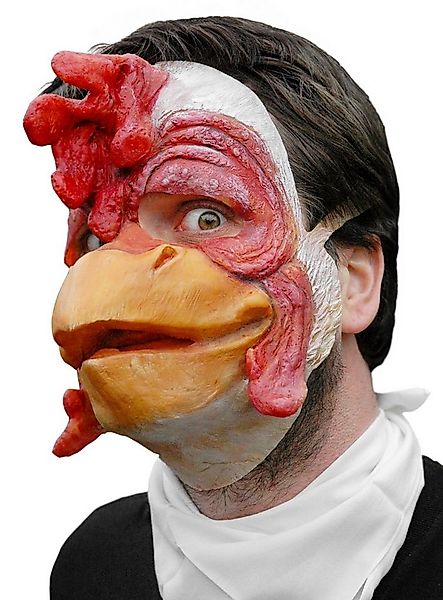 Wizardo Verkleidungsmaske Verrücktes Huhn Maske - Halloween Fasching Kostüm günstig online kaufen