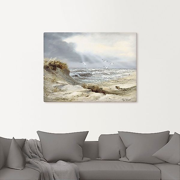 Artland Wandbild »Dünen an der stürmischen See« Küste 1 Stk. tlg. als Leinw günstig online kaufen