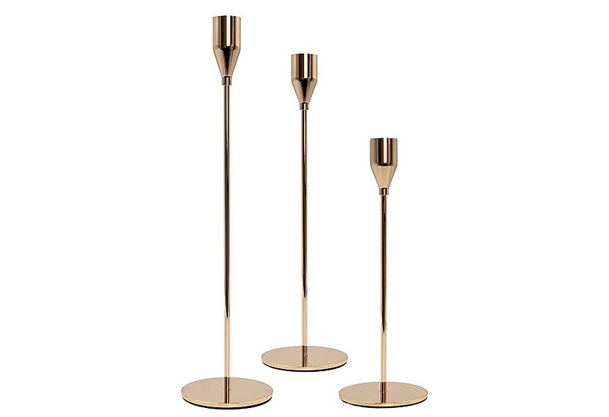 Intirilife Kerzenständer (Set, 3 St), Kerzenständer 3 Set Metall Kerzenhalt günstig online kaufen