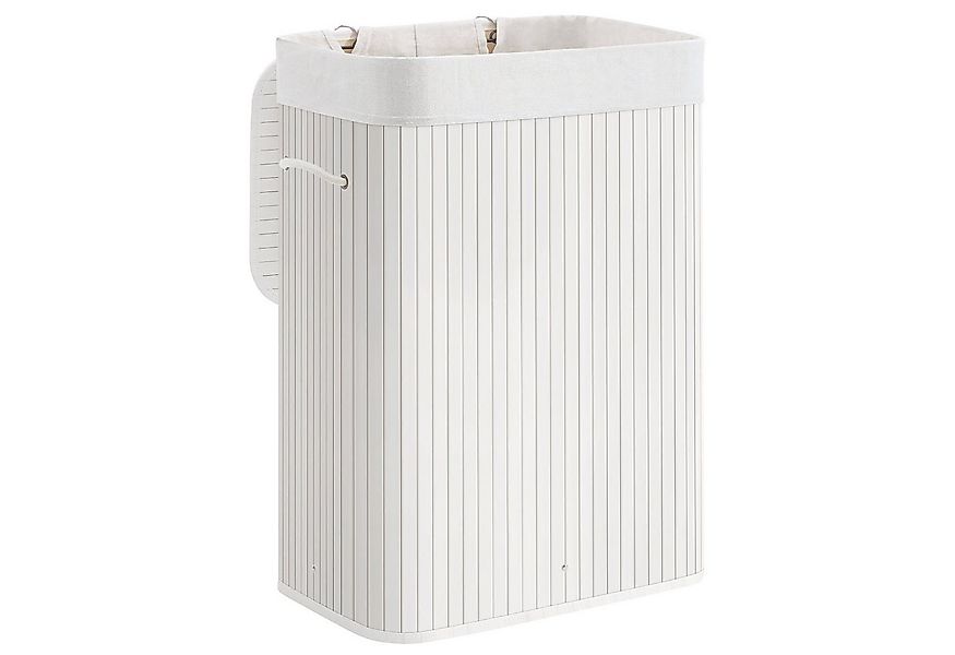 SONGMICS Wäschekorb, aus Bambus, mit herausnehmbarem Wäschesack, 72 L günstig online kaufen