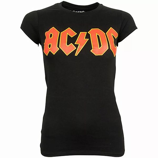 AC/DC T-Shirt Logo (Schwarz) Tailliert günstig online kaufen